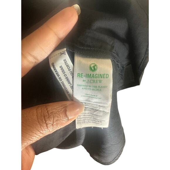 J.Crew Re-Imagined Women's Black Ruffle Tiered Midi Dress Cotton Blend - Picture 6 of 15